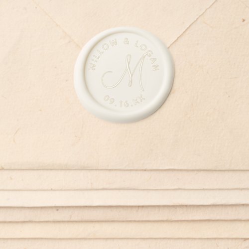 Formal Classic Wedding Personalized Monogram Wax Seal Sticker