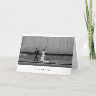 Formal Classic Wedding Photo Folded Thank You Card