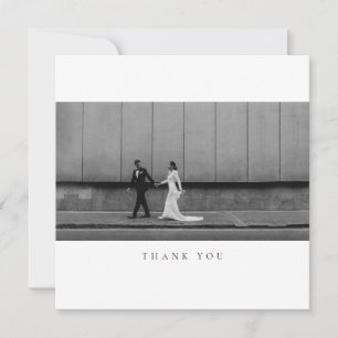 Formal Classic Wedding Photo Thank You Card
