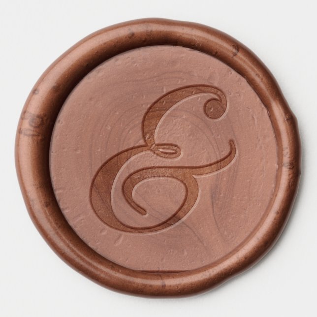Formal Classy Ampersand Calligraphy Wedding Wax Seal Sticker (Front)