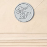 Formal Classy Monogram Calligraphy Wedding Wax Seal Sticker<br><div class="desc">Formal Classy Monogram Calligraphy Wedding Wax Seal Sticker</div>