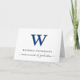 Formal College Graduation Announcement School Logo