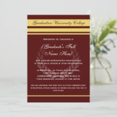 Formal College Graduation Announcements ~ Maroon (Standing Front)