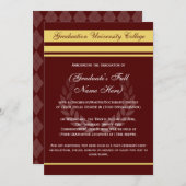 Formal College Graduation Announcements ~ Maroon (Front/Back)