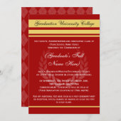 Formal College Graduation Announcements ~ Red (Front/Back)