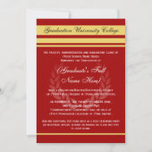 Formal College Graduation Announcements ~ Red (Front)