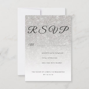Formal Corporate Fundraiser Silver Glitter Menu