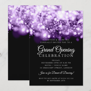 Formal Corporate Grand Opening Purple Invitation