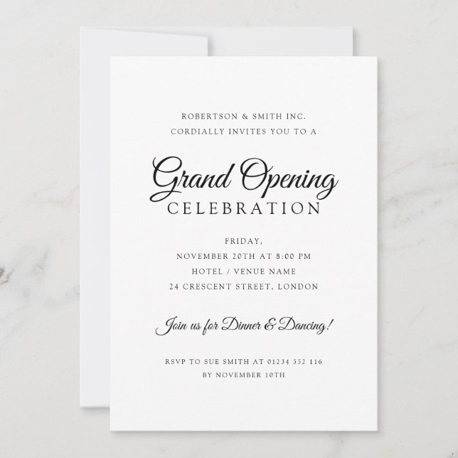 How Do You Write A Grand Opening Invitation Letter