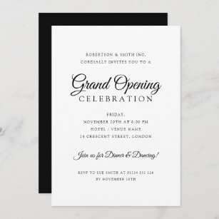 Formal Corporate Grand Opening Simple Minimal  Invitation