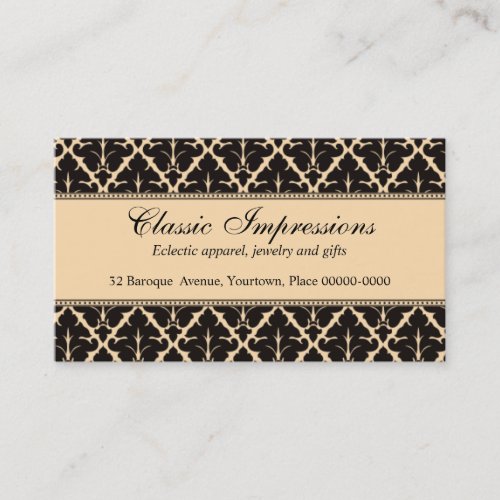 Formal Damask Business Card