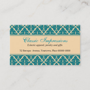 Formal Damask Business Card