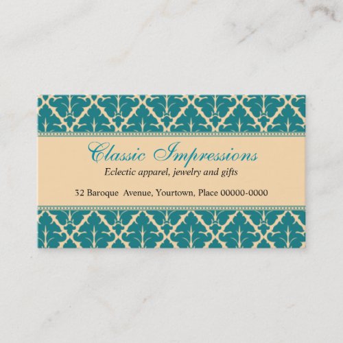 Formal Damask Business Card