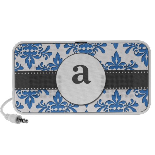 Formal Damask Monogram Portable Speaker (Front)