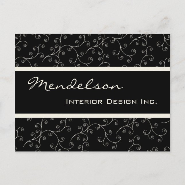 Formal Deco Business Professional Design Two Postcard (Front)