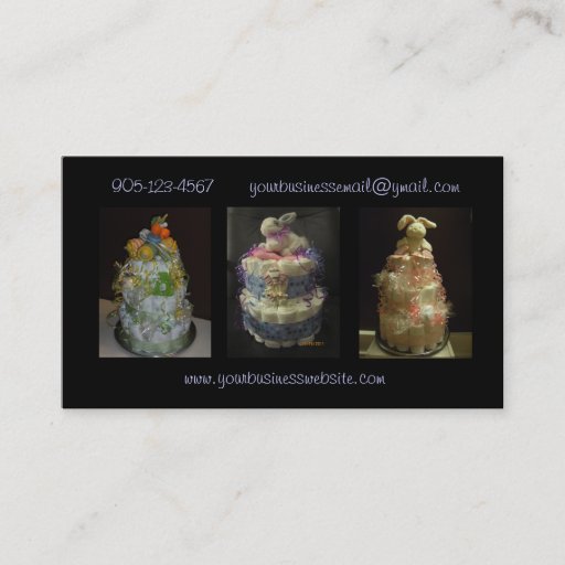 Customizable Formal Diaper Cakes Business Card
