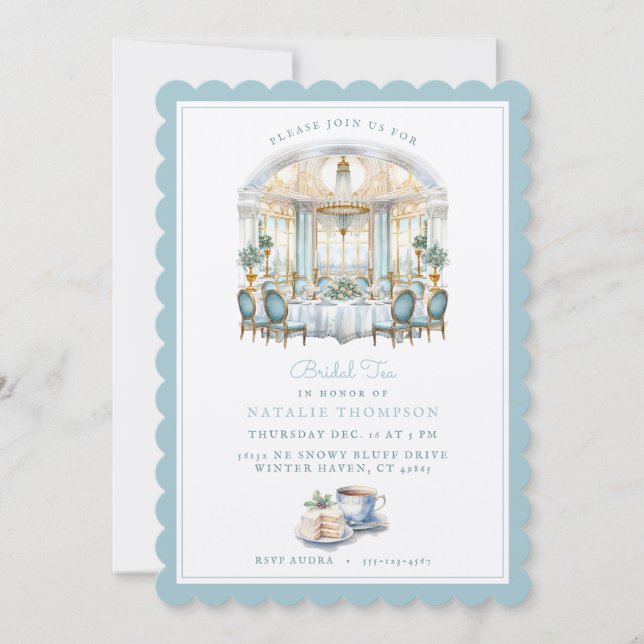 Formal Dining Room | Bridal Tea Invitation (Front)