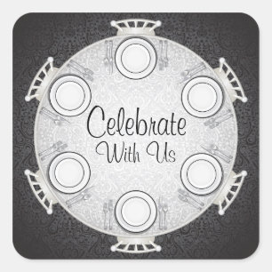 Formal Dinner Invitation Sticker