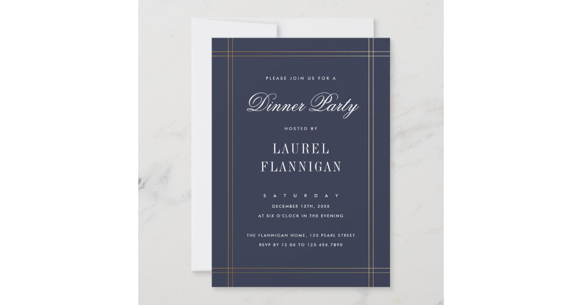 formal dinner party invitation