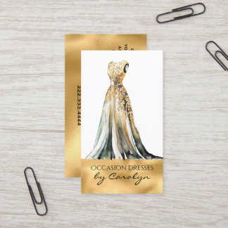 Formal Dress Wedding Seamstress Business Card