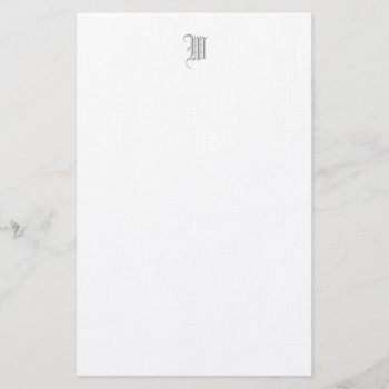Formal Editable Monogram Linen Stationery by theWritingDesk at Zazzle
