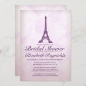 Formal Eiffel Tower Bridal Shower Invitations (Front/Back)