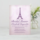 Formal Eiffel Tower Bridal Shower Invitations (Standing Front)
