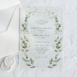 Formal Elegant Botanical Wedding Acrylic Invitations<br><div class="desc">Elevate your wedding with the Formal Elegant Botanical Wedding Acrylic Invitations design, a timeless fusion of a verdant watercolor floral garden and refined sophistication. This modern classic design features delicate botanical elements of intertwined lush eucalyptus and graceful white florals, evoking the romance of nature in every season—spring, summer, fall, or...</div>