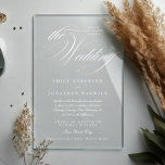 Formal Elegant Calligraphy Tuxedo The Wedding Acrylic Invitations<br><div class="desc">Link Here To See Zazzle Review This Product https://www.youtube.com/watch?v=R1R26IzwDDg ***this design is part of a collection*** _______________________ this design template is fully editable and customizable by you the customer - click personalize further button if you wish to move, add, delete, or make significant changes to the design _______________________ *if you...</div>
