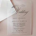 Formal Elegant Calligraphy Tuxedo The Wedding Acrylic Invitations<br><div class="desc">Link Here To See Zazzle Review This Product https://www.youtube.com/watch?v=R1R26IzwDDg ***this design is part of a collection*** _______________________ this design template is fully editable and customizable by you the customer - click personalize further button if you wish to move, add, delete, or make significant changes to the design _______________________ *if you...</div>