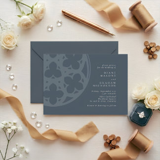 Formal Elegant Classic Gothic Castle Green Wedding Invitation