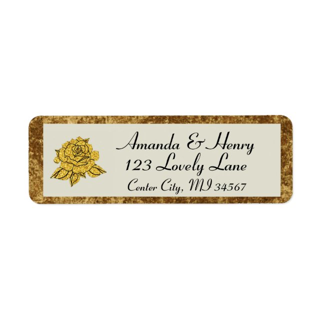 Formal Elegant RSVP Return Address Label (Front)