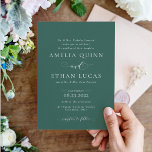 Formal elegant sage green wedding invitation<br><div class="desc">With classic and elegant typography,  this formal wedding invitation sets the tone for a timeless wedding. The stylish sage green background is timeless but it can also be changed by clicking "Customize." Perfect for a spring wedding. Coordinating pieces also available in the wedding suite.</div>
