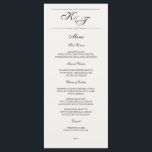 Formal Elegant | Wedding Menu Card<br><div class="desc">Designed to coordinate with our Formal Elegant wedding collection,  this elegant year-around menu card features a beautiful ornate top and bottom surrounding enclosing your monogram. Following by menu options. Add your custom text using the fields provided and use the "Customize Further" function to adjust fonts,  sizes,  spacing and more.</div>