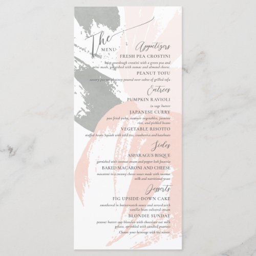 Formal Elegant Wedding Rehearsal Flat Menu