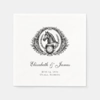 Formal Equestrian Horse Monogram Crest Wedding