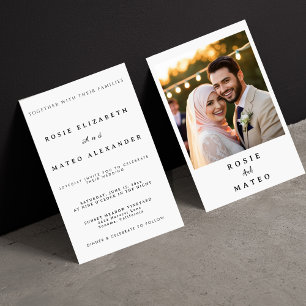 Formal Evening With Unique And Elegant Wedding Invitation