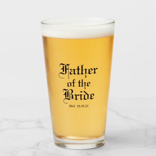 Formal Father of the Bride Tumbler Glass