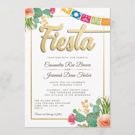 Formal Fiesta Wedding Invitation