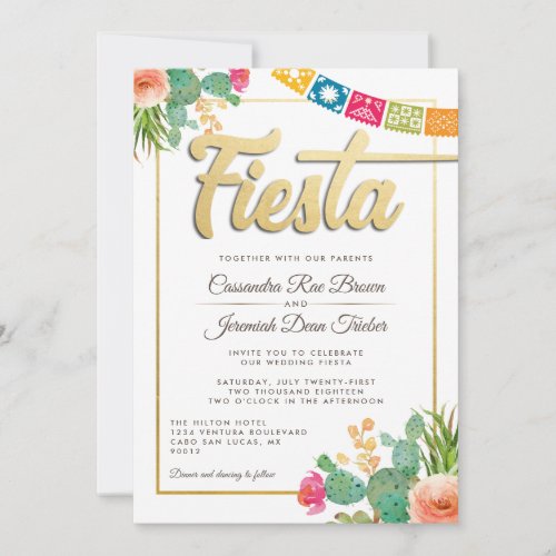 Formal Fiesta Wedding Invitation