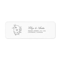 Formal Floral Crest Monogram Wedding