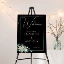 Formal Floral Wedding Welcome Sign Foam Boards