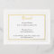 Formal foiled wedding details enclosure card