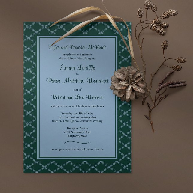Formal Forest Art Deco Reception-Only Invitation (Creator Uploaded)