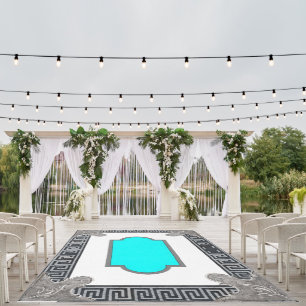 Formal Garden Reflecting Pool Designer Patio Outdoor Rug