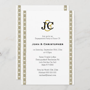 Formal gay wedding chic celtic classy Personalize Invitation