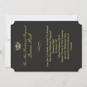 Formal Gold Crown Invitation