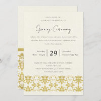 FORMAL GOLD DAMASK GRAND OPENING CEREMONY