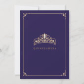 Formal, Gold Quinceanera Invitations (Back)