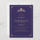 Formal, Gold Quinceanera Invitations (Front)